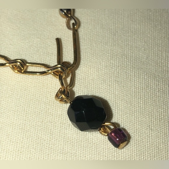 Handcrafted Black & Purple Crystal Bead 18” Necklace - Picture 14 of 14